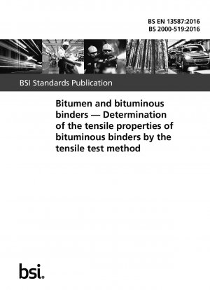 Bitumen and bituminous binders. Determination of the tensile properties of bituminous binders by the tensile test method