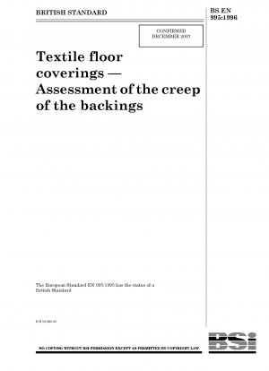 Textile floor coverings — Assessment of the creep of the backings