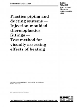 Plastics piping and ducting systems — Injection - moulded thermoplastics fittings — Test method for visually assessing effects of heating