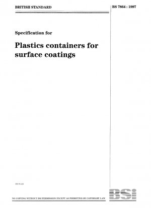 Specification for plastics containers for surface coatings