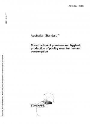 Construction of premises and hygienic production of poultry meat for human consumption