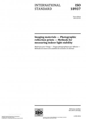 Imaging materials - Photographic reflection prints - Methods for measuring indoor light stability