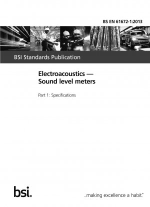 Electroacoustics. Sound level meters. Specifications