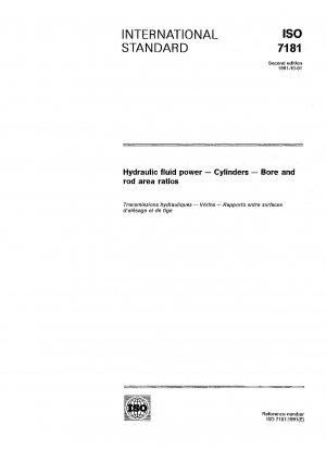 Hydraulic fluid power; cylinders; bore and rod area ratios