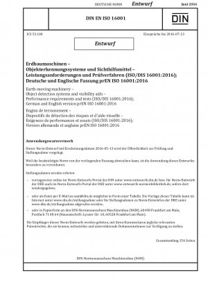 Performance requirements and testing for object detection systems and visibility aids for earthmoving machinery (Draft)