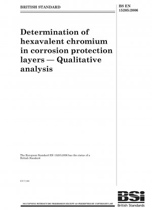 Determination of hexavalent chromium in corrosion protection layers - Qualitative analysis