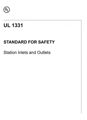 UL Standard for Safety Station Inlets and Outlets