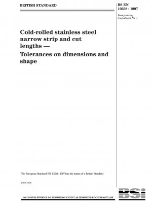 Cold-Rolled Stainless Steel Narrow Strip and Cut Lengths - Tolerances on Dimensions and Shape