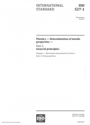 Plastics — Determination of tensile properties — Part 1: General principles