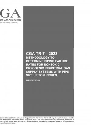 METHODOLOGY TO DETERMINE PIPING FAILURE RATES FOR NONTOXIC CRYOGENIC INDUSTRIAL GAS SUPPLY SYSTEMS WITH PIPE SIZE UP TO 6 INCHES