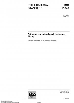 Petroleum and natural gas industries - Piping