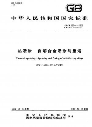 Thermal spraying--Spraying and fusing of self--fluxing alloys