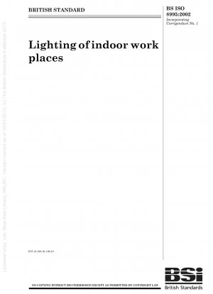 Lighting of indoor work places
