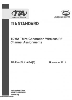 TDMA Third Generation Wireless RF Channel Assignments