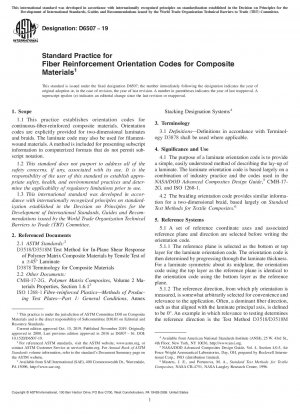 Standard Practice for Fiber Reinforcement Orientation Codes for Composite Materials