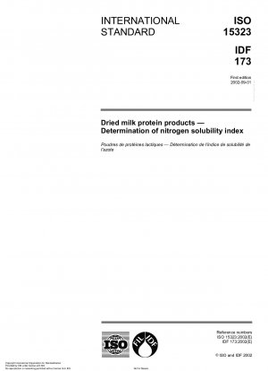 Dried milk protein products - Determination of nitrogen solubility index