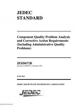 Component Quality Problem Analysis and Corrective Action Requirements (Including Administrative Quality Problems)
