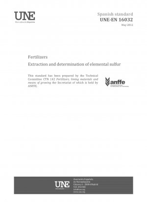 Fertilizers - Extraction and determination of elemental sulfur
