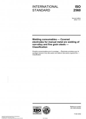 Welding consumables - Covered electrodes for manual metal arc welding of non-alloy and fine grain steels - Classification