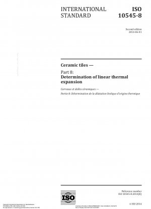 Ceramic tiles - Part 8: Determination of linear thermal expansion