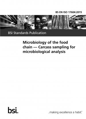 Microbiology of the food chain. Carcass sampling for microbiological analysis