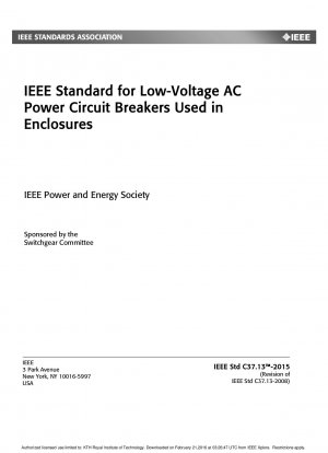 Low-Voltage AC Power Circuit Breakers Used in Enclosures