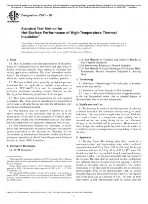 Standard Test Method for Hot-Surface Performance of High-Temperature Thermal Insulation