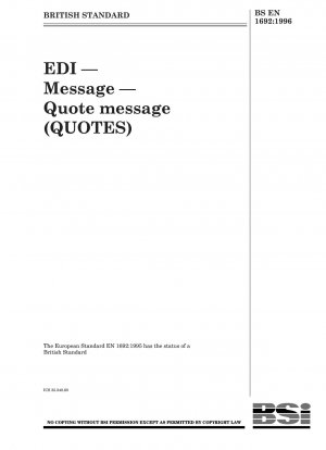 EDI — Message — Quote message (QUOTES)