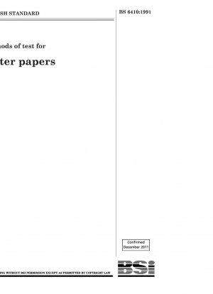 Methods oftest for Filter papers