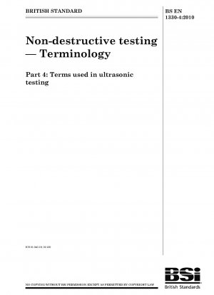 Non-destructive testing - Terminology - Terms used in ultrasonic testing