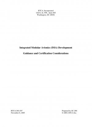 Integrated Modular Avionics (IMA) Development Guidance and Certification Considerations