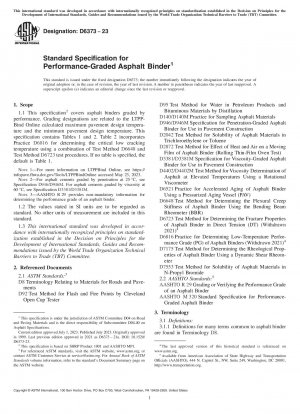 Standard Specification for Performance-Graded Asphalt Binder