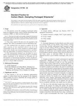Standard Practice for Carbon Black—Sampling Packaged Shipments