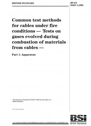 Common test methods for cables under fire conditions - Tests on gases evolved during combustion of materials from cables - Apparatus