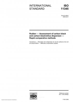 Rubber - Assessment of carbon black and carbon black/silica dispersion - Rapid comparative methods