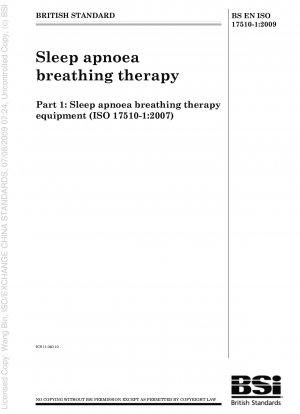 Sleep apnoea breathing therapy. Sleep apnoea breathing therapy equipment