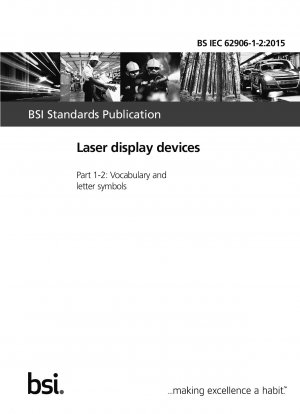 Laser display devices. Vocabulary and letter symbols