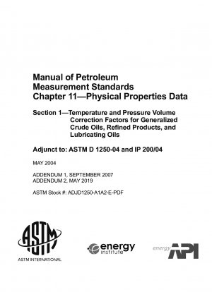 Standard Guide for Petroleum Measurement Tables