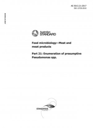 Food microbiology, Method 21: Meat and meat products — Enumeration of presumptive Pseudomonas spp.
