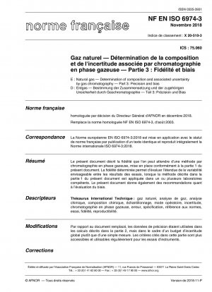 Natural gas - Determination of composition with defined uncertainty by gas chromatography - Part 3 : determination of hydrogen, helium, inert gases and hydrocarbons up to C8 using two packed columns.