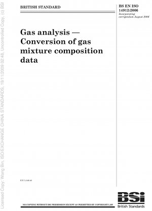 Gas analysis - Conversion of gas mixture composition data