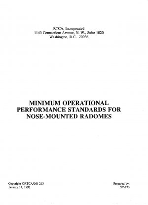 MINIMUM OPERATIONAL PERFORMANCE STANDARDS FOR NOSE-MOUNTED RADOMES