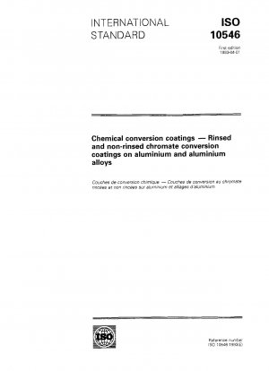 Chemical conversion coatings; rinsed and non-rinsed chromate conversion coatings on aluminium and aluminium alloys