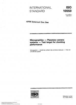 Micrographics; planetary camera systems; test target for checking performance