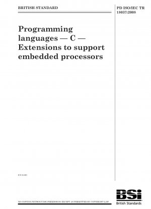 Programming languages. C. Extensions to support embedded processors