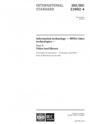 Information technology — MPEG video technologies — Part 4: Video tool library