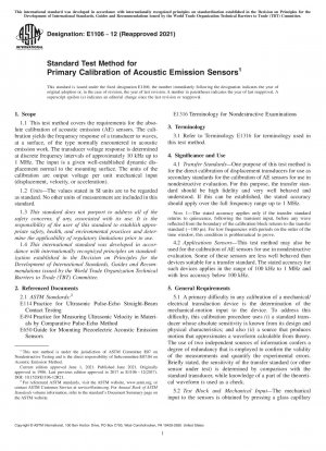 Standard Test Method for  Primary Calibration of Acoustic Emission Sensors