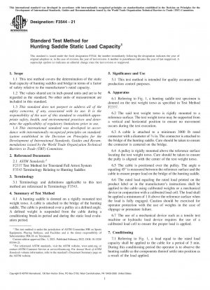 Standard Test Method for Hunting Saddle Static Load Capacity