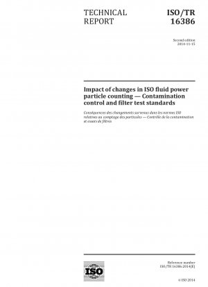 Impact of changes in ISO fluid power particle counting - Contamination control and filter test standards