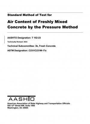 Air Content of Freshly Mixed Concrete by the Pressure Method